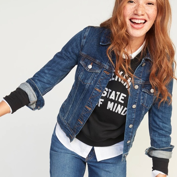 Old Navy dark denim ladies jean jacket - Picture 3 of 3